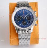 Super Clone Breitling Navitimer 01 Valjoux 7750 Watch Stainless Steel Blue Dial_th.jpg
